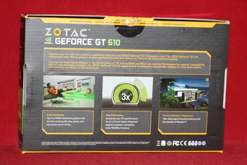 Zotac Nvidia GeForce GT 610, 512MB 64BIT GDDR3, PCI Graphics Card, ZT-60604 - Picture 7 of 7