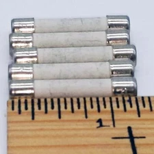 Littelfuse 7A 250V Fast Blow Ceramic Fuses, Quantity of 5, 1.25" Long
