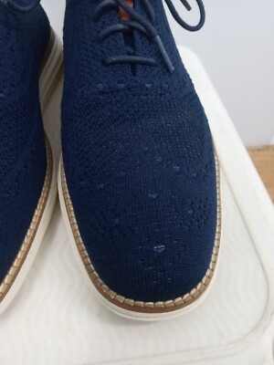 Cole Haan Originagrand Knit Wingtip Shoes Blue C27960 Oxford  display picture 1