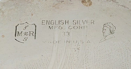 Vintage English Silver MFG Corp Shell Dish - 8 1/4” X 6 3/4" - Picture 9 of 12