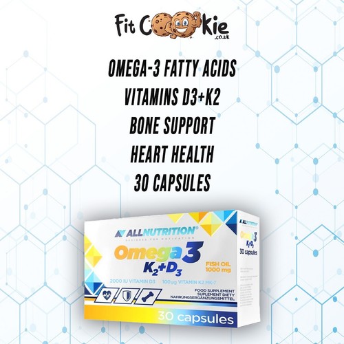 Omega 3 D3 + K2 30 Caps - ALLNutrition - High-Quality Health Supplement - Picture 3 of 5