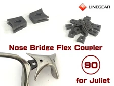 LINEGEAR Nose Bridge Flex Coupler Dark Gray for Oakley Juliet 2 pcs [NBFC90-DG] 