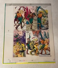 BUCK ROGERS heavy metal ART 4 color acetate 1979 GRAY MORROW WILMA MONSTER FIGHT