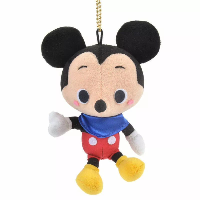 Japan Disney Store Mickey Mouse Stuffed Plush Keychain Retro Modern Mascot  Charm