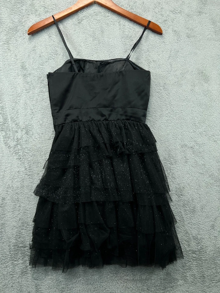 Adrianna Papell Dress Black Embellished Formal Party Size 1/2 Dress Strapless - Image 3 of 4