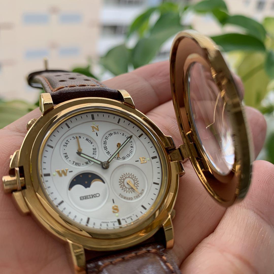 稼働品 SEIKO プレサージュ クォーツ 電池交換済 日本製 腕時計 ゴールド 稼働品 SEIKO プレサージュ クォーツ 電池交換済 日本製 腕時計
