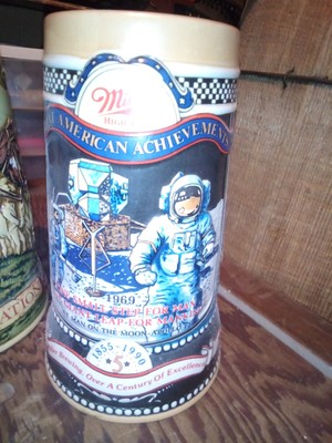 Miller High Life Beer Stein Great American Achievements NASA Apollo 11 Moon