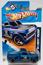 Hot Wheels 2012 #140 HW City Works Custom '69 Chevy Pickup Blue 1:64 V5654