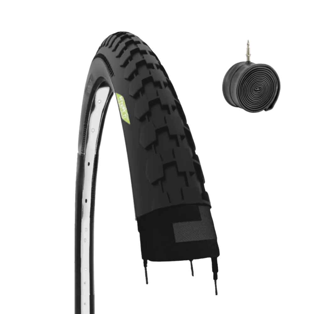 1 COPERTONE 26 X 1 1/2 + CAMERA PNEUMATICO CITY NERO PER BICI OLANDA STRADALE