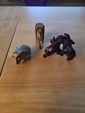 Lot Of 3 Miniature Elephant Figurines