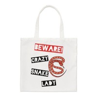 Beware VerrüCkt Schlange Damen Regular Tragetasche Lustig Shopper Schulter Tier