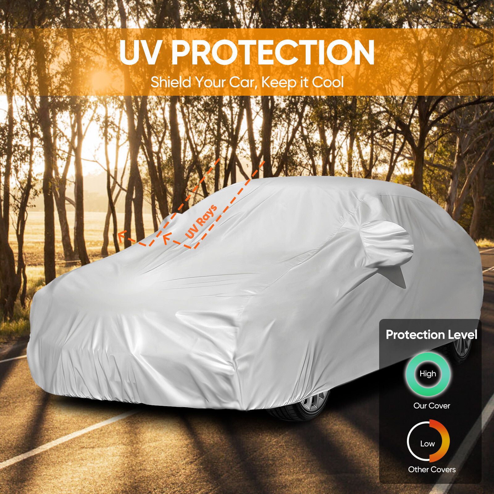 Full Car Cover Outdoor Dust UV Resistant Protection For Nissan Altima 1993-1997