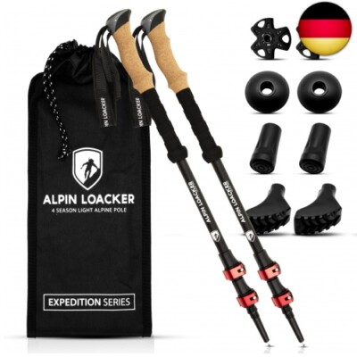 Teleskop Wanderstöcke Aluminium und Carbon mit Korkgriff I Leichte Nordic Walkin
