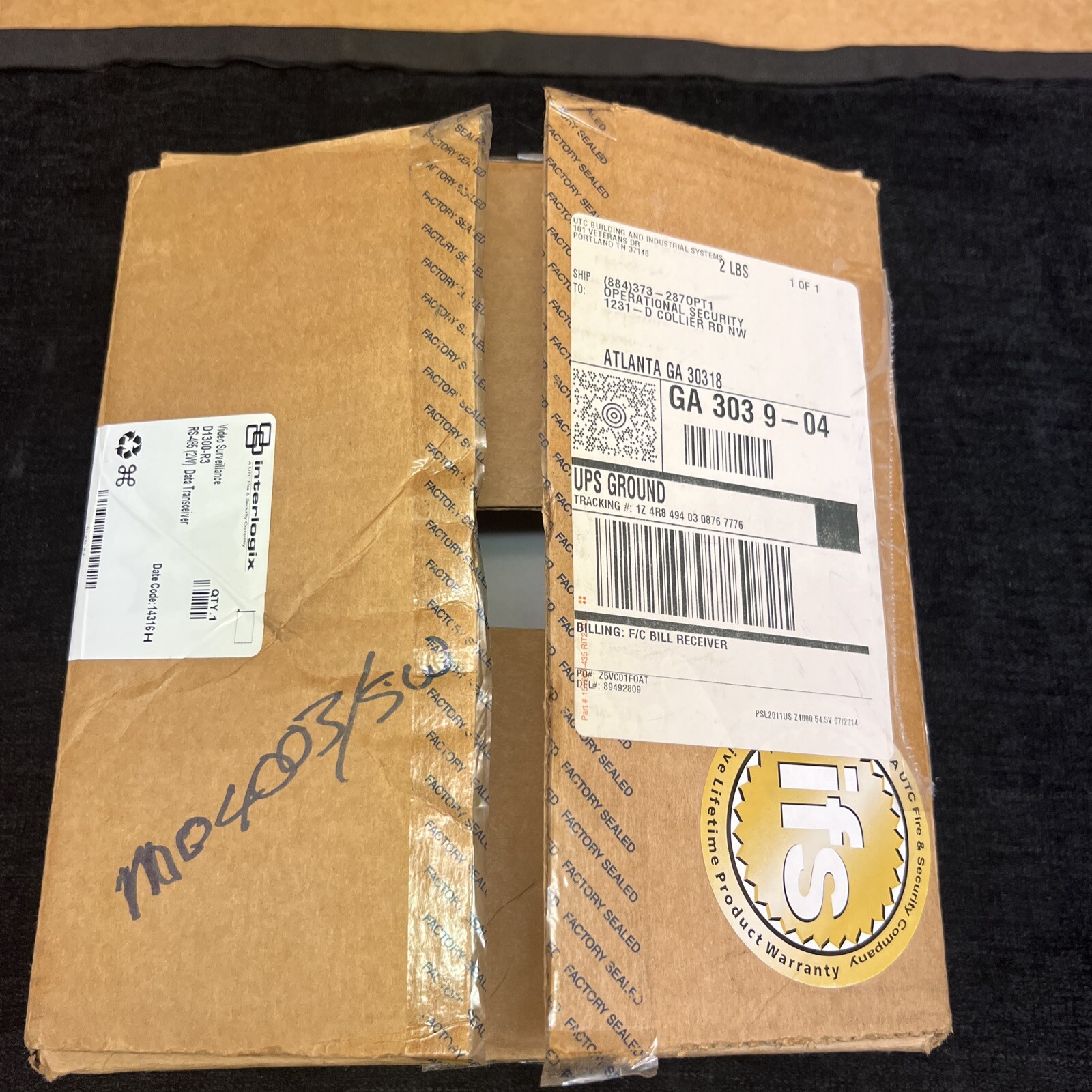 Interlogix D1300 IFS RS-485 (2-wire) Point-to-Point Data Transceiver - open box!