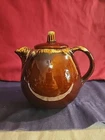 Vintage Hull Pottery Brown Drip Tea Pot W/Lid Made in USA