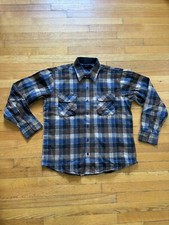 Vintage 1980s Arrow Sportswear Flannel Shirt 85 Wool 15 Nylon Size Large