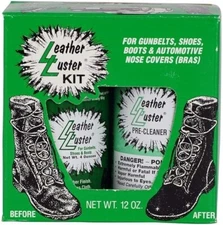 Leather Luster Kit Hi Gloss Patent Leather Finish Black Military shoe shine NEW