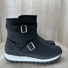 Merrell Alpine Buckle J0026348 Ankle Snow Boots Womens 9 Waterproof Zipper Black