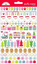 Doodlebug Puffy Stickers-Icons