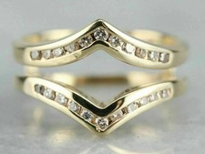 2.00 Ct Diamond Solitaire Wedding Enhancer Wrap Guard Ring 10K Yellow Gold Over