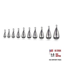 Tungsten Teardrop Drop Shot Weights with 3/16oz - 5 Pack Plain Natural 