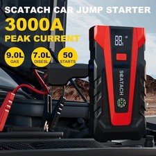 Scatach 3000A Car Gas Diesel 12V Jump Starter Battery Pack, Portable Power Bank.