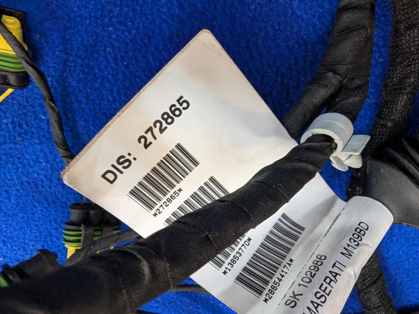 Maserati GranCabrio Right Door wiring harness P/N 272865