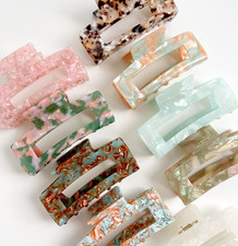 4Pcs Hair Claw Clips, Acetate Hair Banana Barrettes, French Butterfly Jaw Clips,