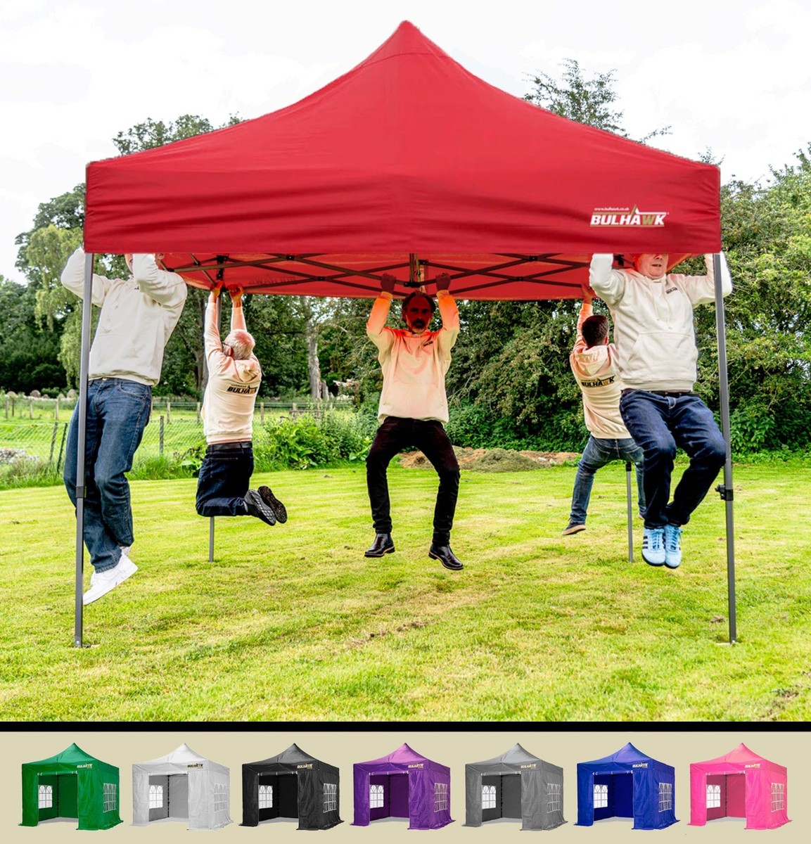 BULHAWK® 3x3m COMMERCIAL GRADE HEAVY DUTY POP UP GAZEBO MARKET