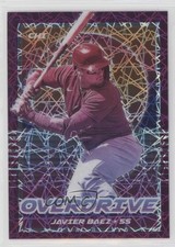 2021 Panini Chronicles Overdrive Purple Velocity Prizm Javier Baez #1 0m0a