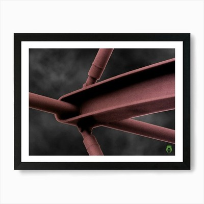 Nahaufnahme einer Metallstruktur 20200 gerahmtes Wandbild Poster Leinwanddruck Bild