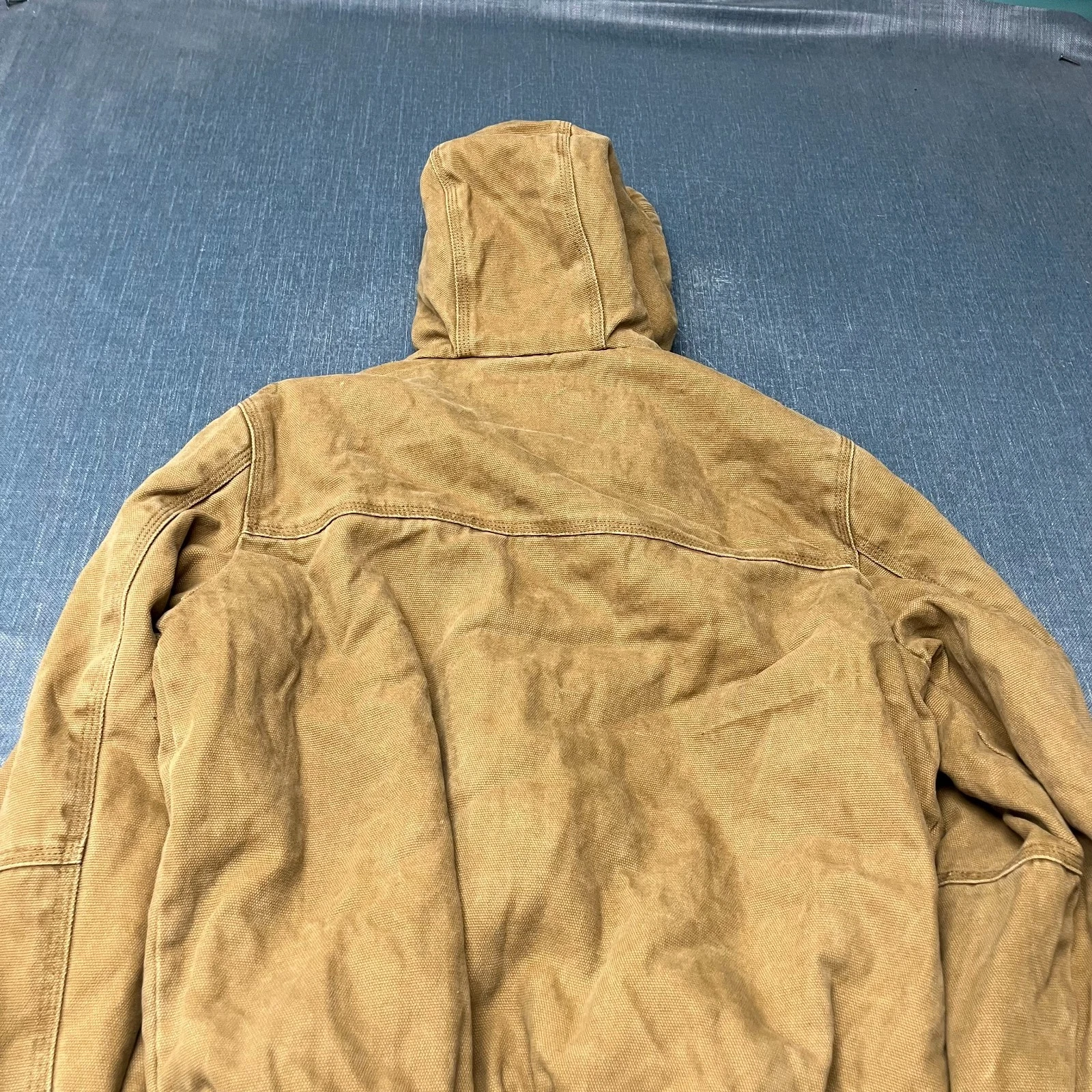 G.H. Bass & Co. Men's Jacket Size S Brown Duck Canvas Sherpa Lined Workwear image 8