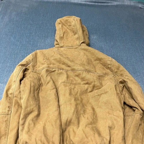 G.H. Bass & Co. Men's Jacket Size S Brown Duck Canvas Sherpa Lined Workwear image 8