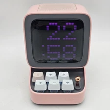 Divoom Ditoo Plus Retro Computer Pixel Art Bluetooth Speaker & Alarm Pink