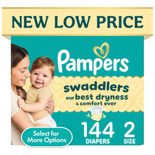 Pampers Swaddlers Size 2 Baby Diapers 144 Ct Fragrance Free Hypoallergenic Unsce