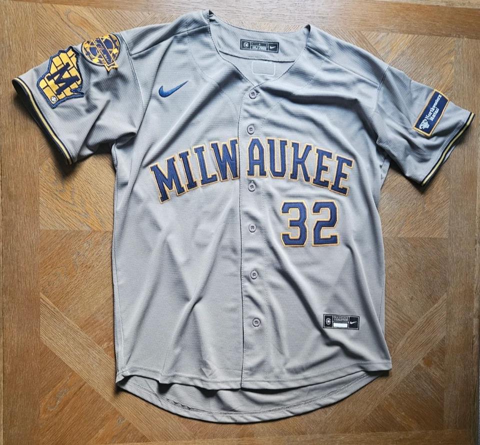 Camiseta deportiva de novato Jacob Misiorowski #32 Milwaukee Brewers para hombre Uecker "The Miz" 🔥⚾ Foto 3 de 4