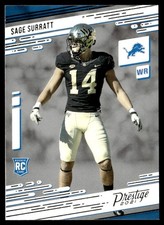 2021 Panini Prestige Sage Surratt Rookie Detroit Lions #235