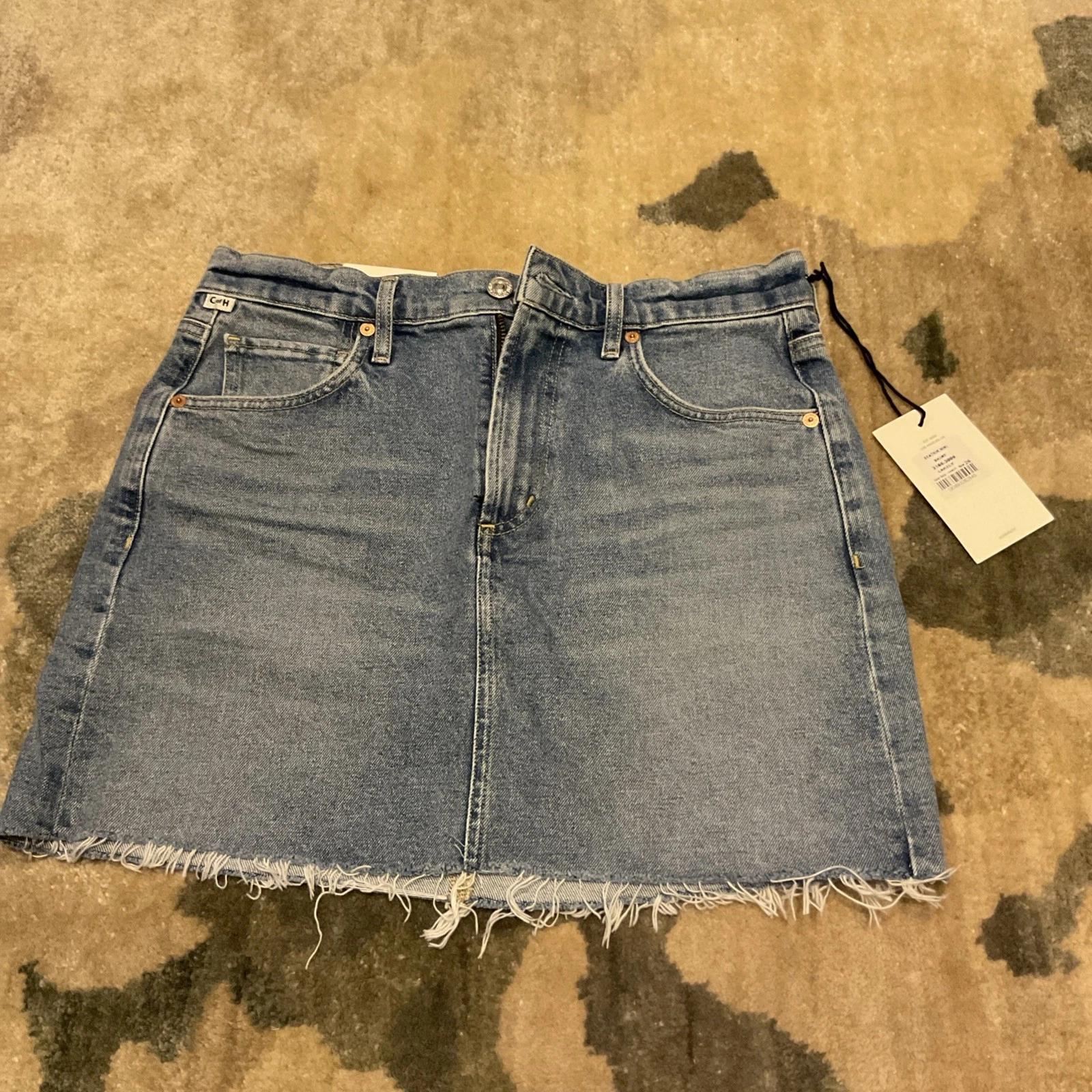 Citizens Of Humanity 'Beatnik' Blue Cotton Mini Skirt Size 26