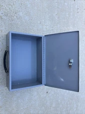 Vintage Lock Box, Key Cabinet, Firebox Valuable Storage Holder- With Keys