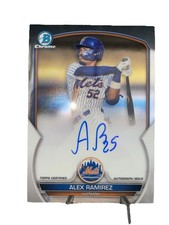 Alex Ramirez RC Signed Autograph 2023 Bowman Chrome Auto #CPA-AR METS NMT