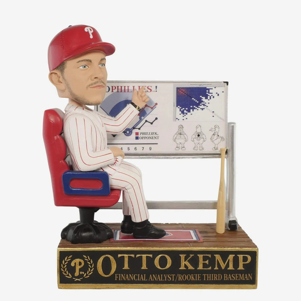 Otto Kemp Philadelphia Phillies Rookie Finance Guy Bobblehead MLB Baseball