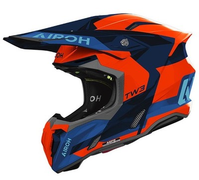 AIRROH TWIST 3 FANCY ORANGE BLUE GLOSS MOTORCYCLE CROSS ENDURO HELMET 22.06 SIZE S