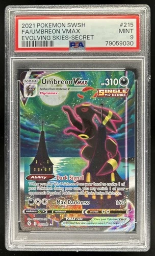 2021 Pokemon SWSH Evolving Skies Umbreon VMAX #215/203 PSA 9