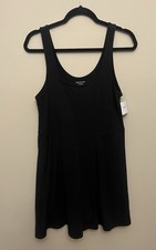 NWT American Eagle Outfitters Knit Skort Dress Women's Size XL Black Athleisure