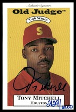 1996 Signature Rookies Old Judge Autograph #21 Tony Mitchell /6000