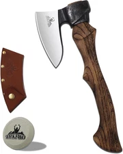 Camping Axes and Hatchets - 14" Forged Carving Axe with Leather Sheath, Survival