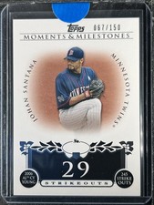 Santana, Johan - 2008 Moments & Milestones - Card #87 - Strikeouts 29 - 67/150