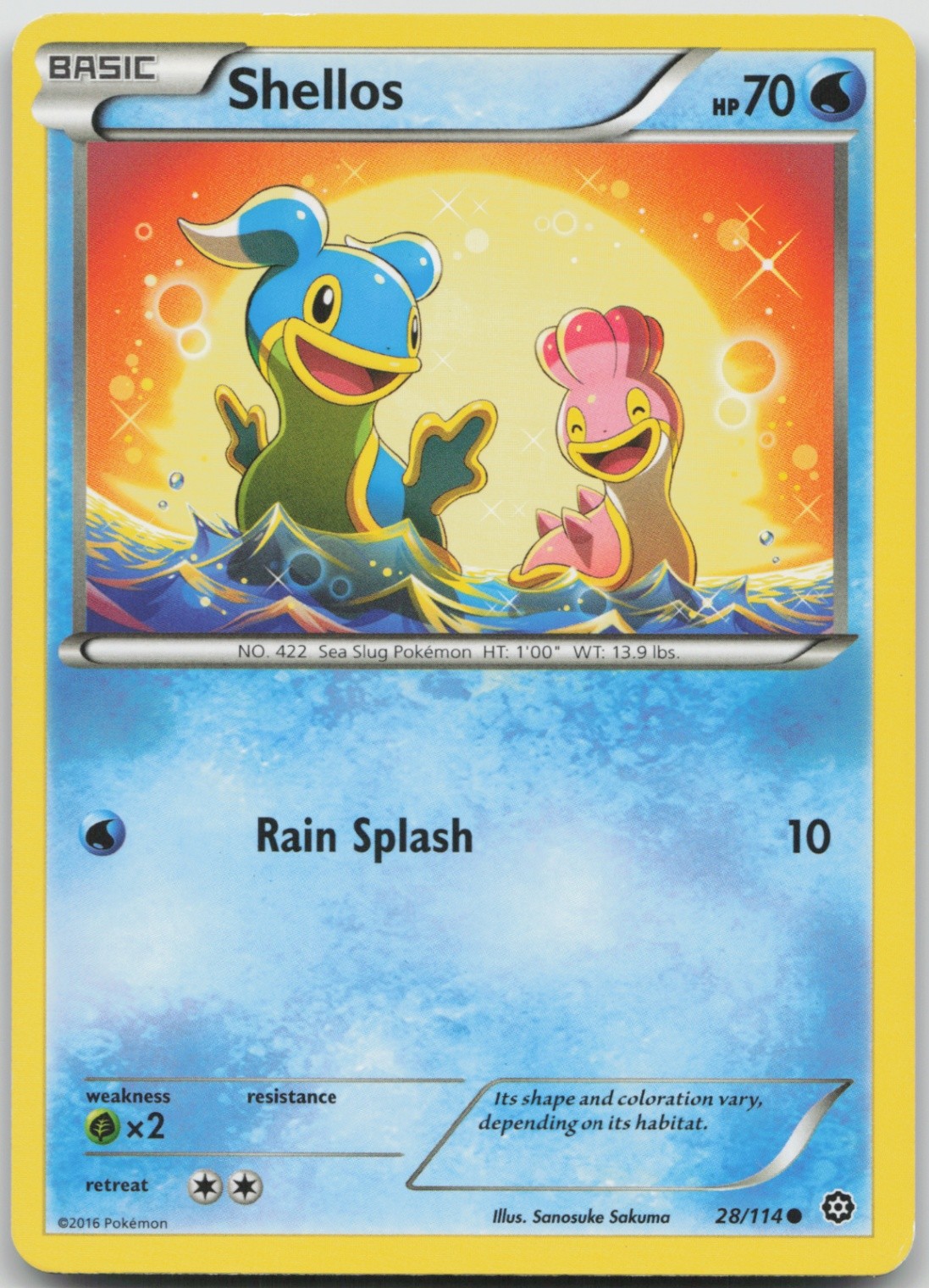 Shellos 28/114 Common XY - Steam Siege LP Normal