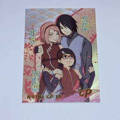 Sasuke Sakura Family | Naruto Trading Card CP 14 Rare Foil Thick Matte Art Tc13