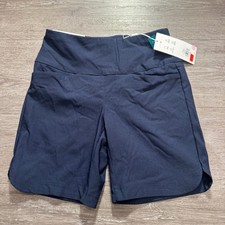 Lady Hagen Shorts Women XS Blue Rayon Nylon Tummy Control Golf 7" Performance